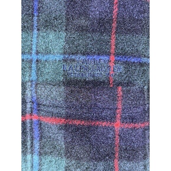 Vintage Lauren Ralph Lauren Ladies Blackwatch Fleece Jacket Small W/DEFECT - Picture 4 of 6